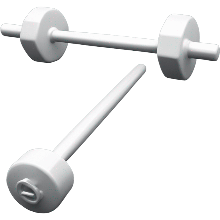 Long dumbbell white gym bar emoji