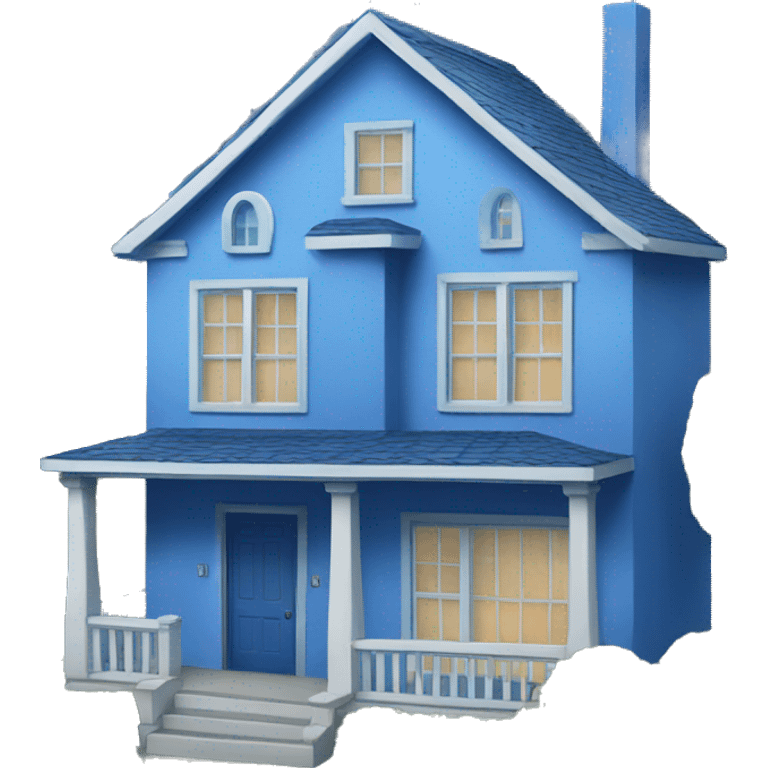 blue house  emoji