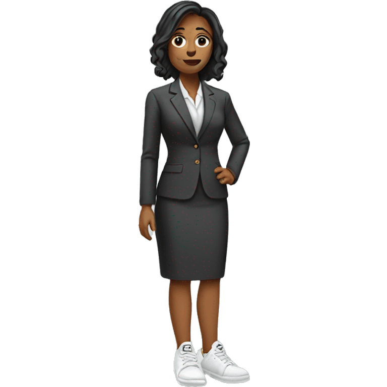 female lawyer in sneakers emoji