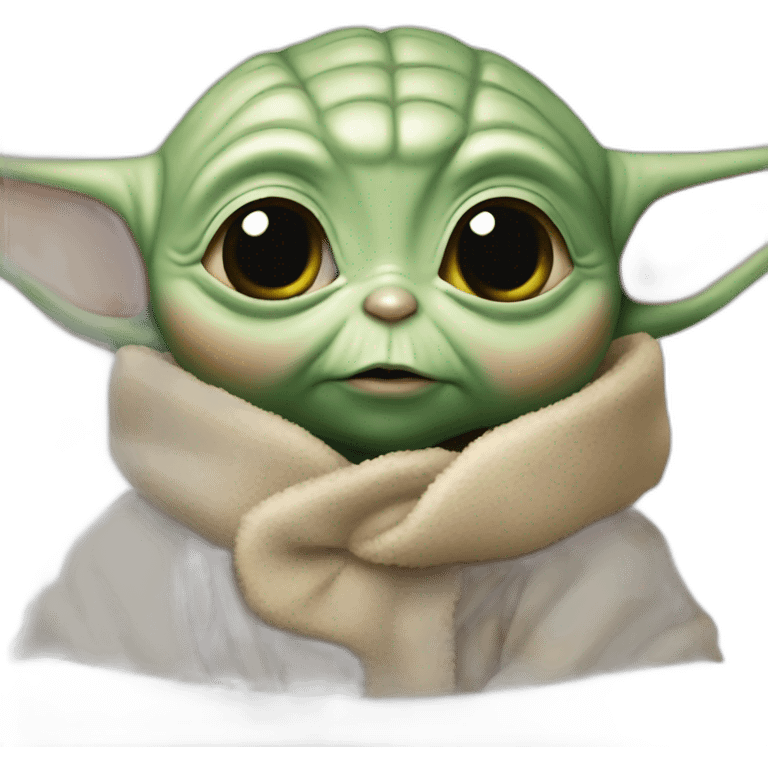 Baby yoda kiss emoji