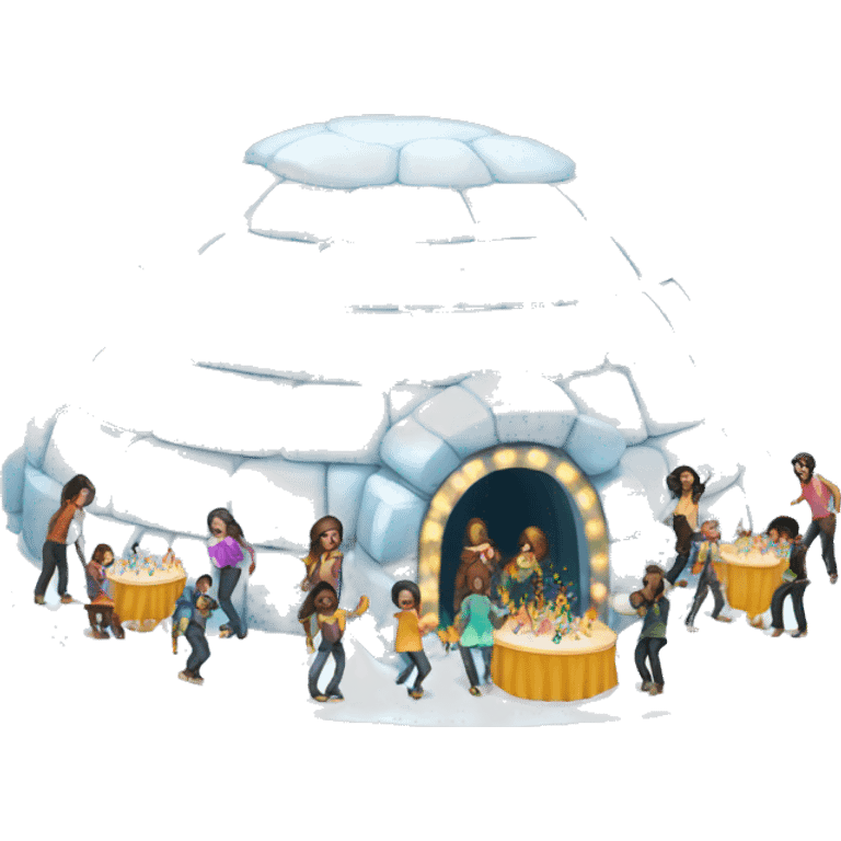 igloo party disco emoji