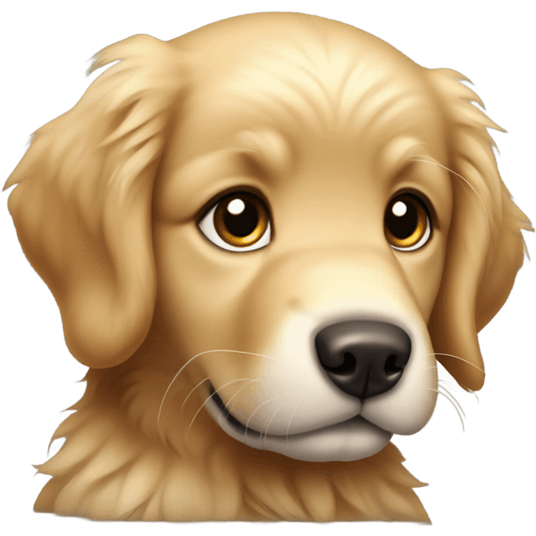 Golden retriever puppy  emoji