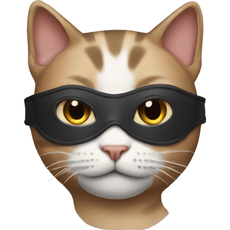 Cat wearing a mask emoji