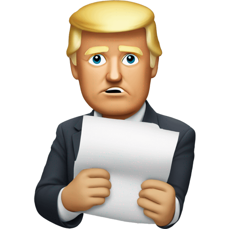 trump holding paper emoji