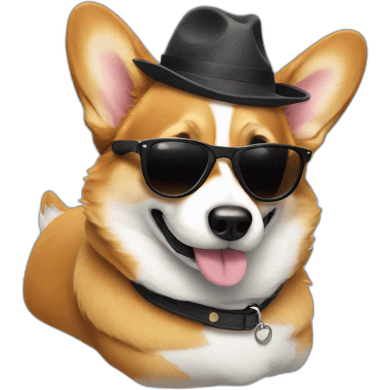 Corgi with sunglasses emoji