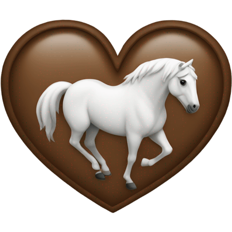 Heart with horse in the middle emoji