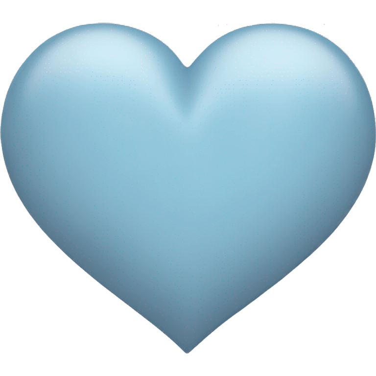 Pastel grey blue heart emoji