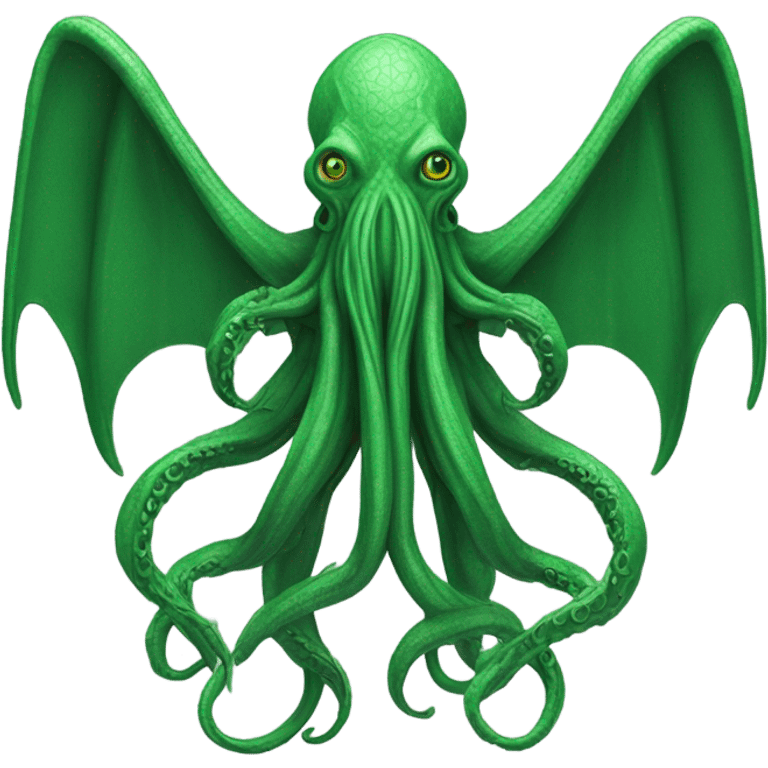 Cthulhu wireframe green emoji