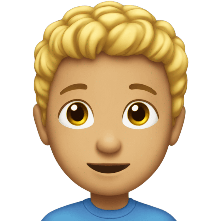 Una niño con cohetes emoji