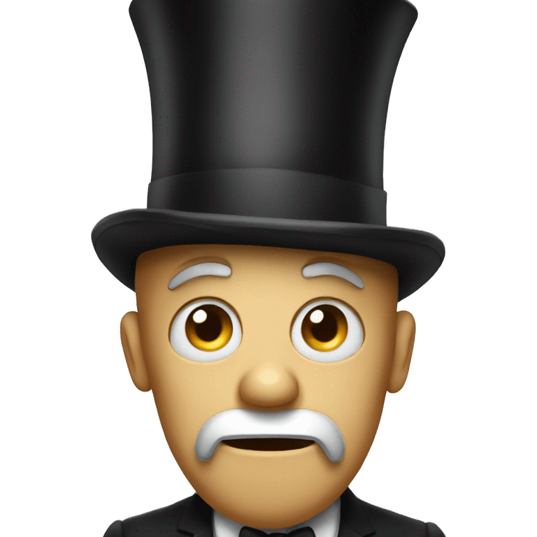 Shocked face a top hat  emoji