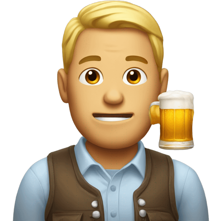 Man chug beer emoji