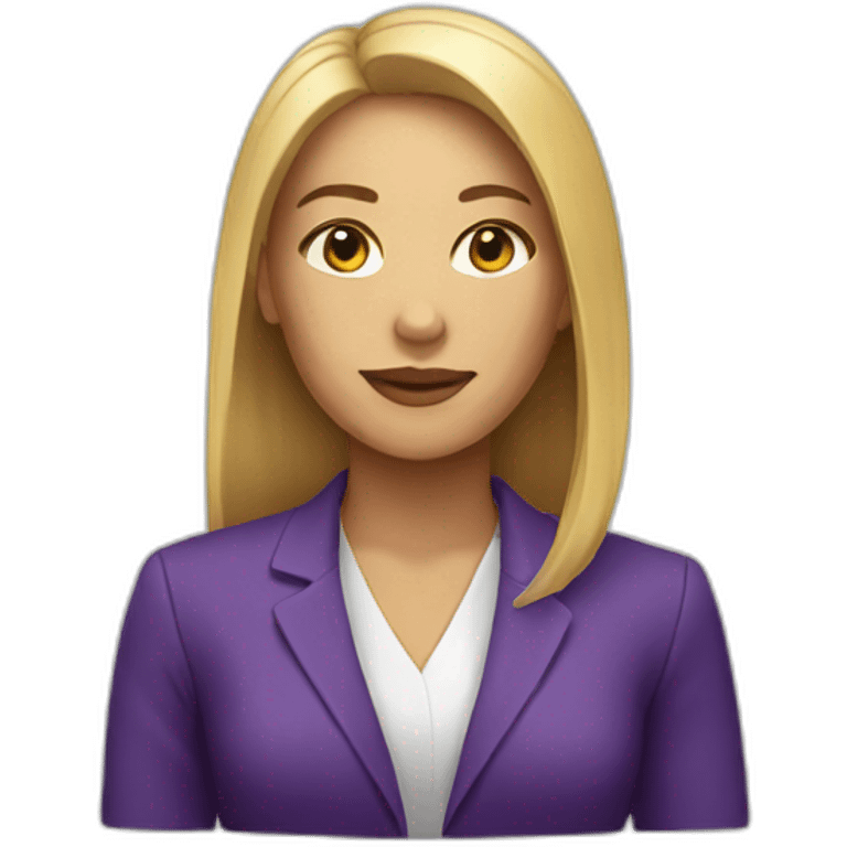 white business woman purple icon emoji