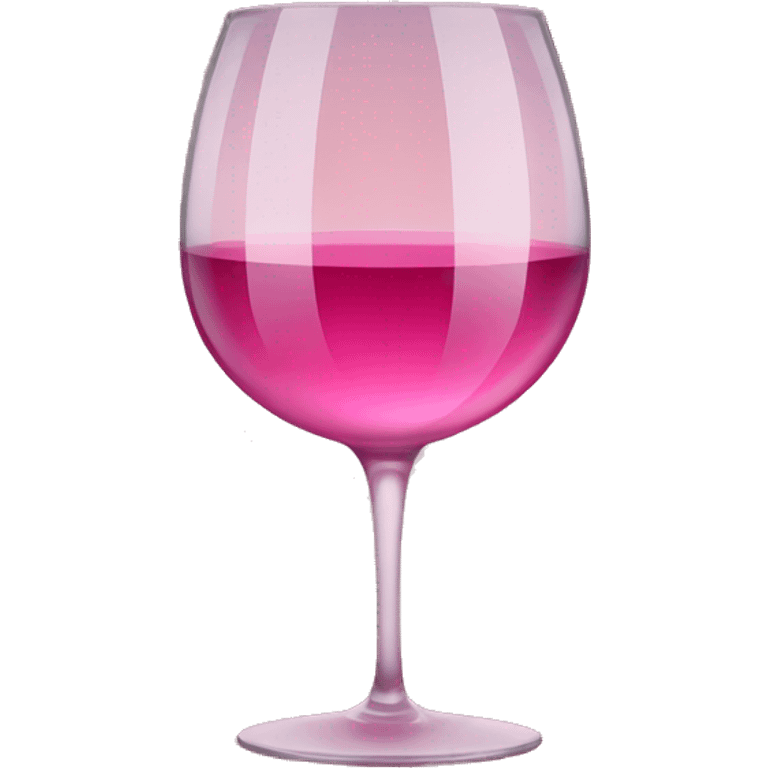 A pink glas of wine emoji