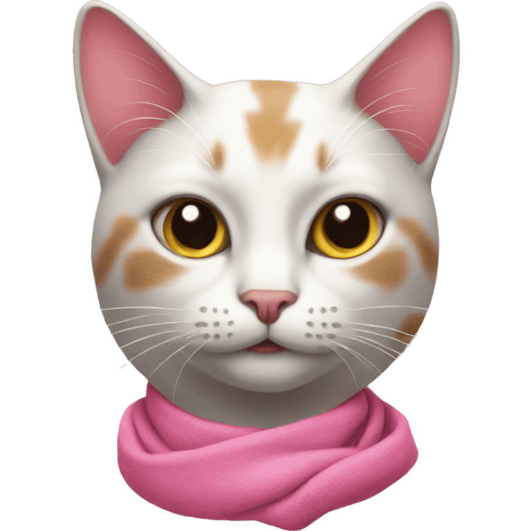 Cat with pink lady emoji