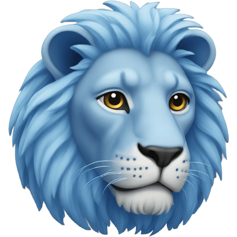 Blue lion emoji