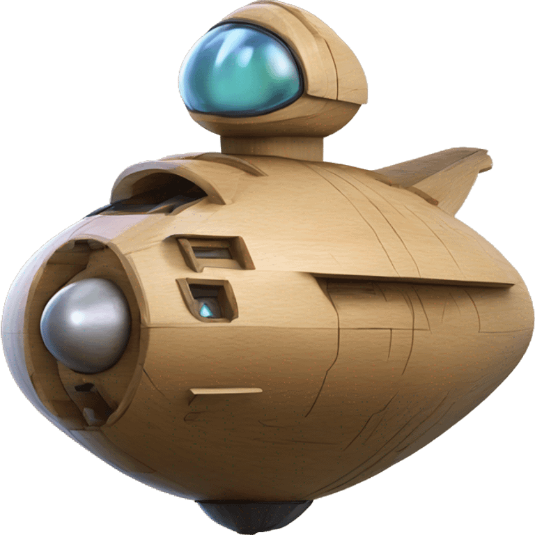 Flying Starship spacecraft bird’s house wooden  emoji