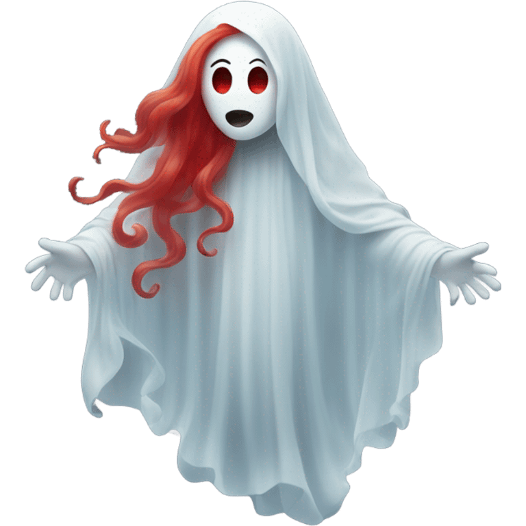 Red head as a ghost emoji