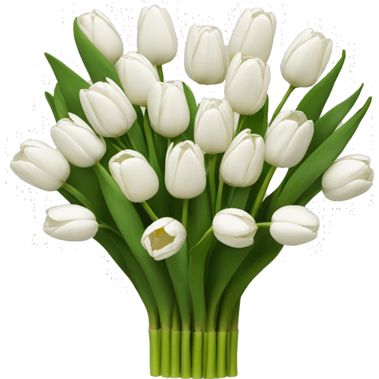 Bouquet of white tulips  emoji