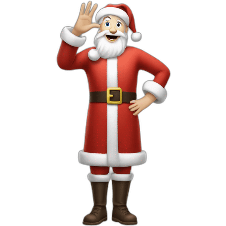 Full height Actively gesturing with hands pale skin Santa Claus emoji