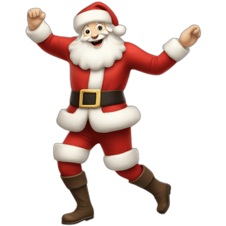 dancing pale skin santa claus full body emoji