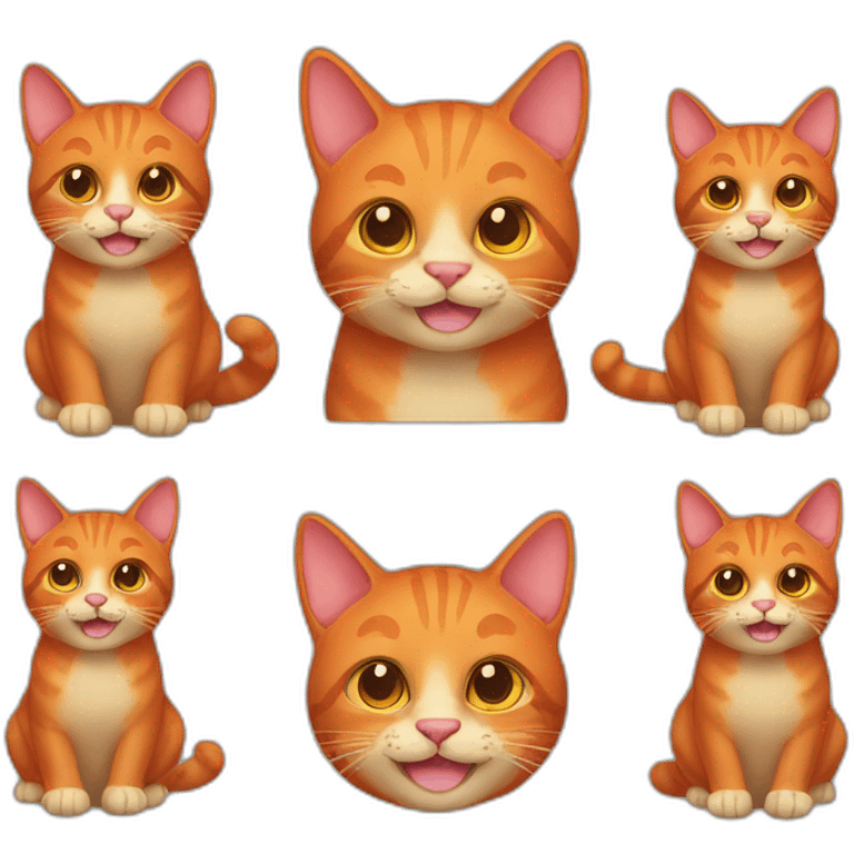 red cat smiling emoji