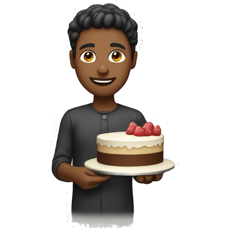 Person cutting a piece of cake emoji