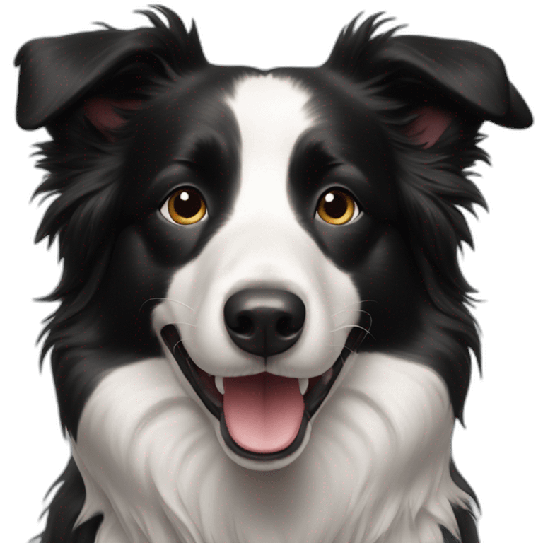 happy border collie emoji