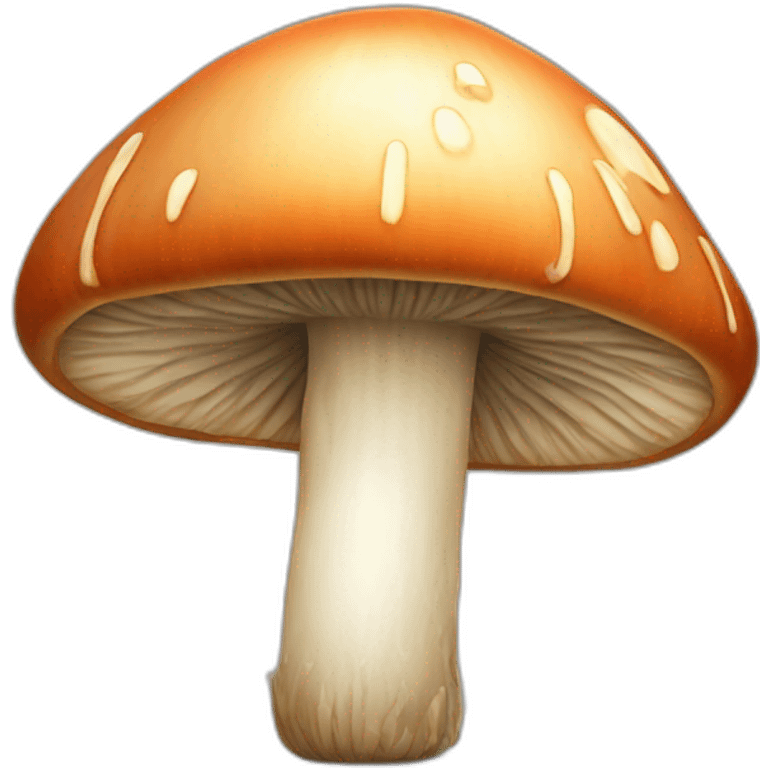 A mushroom with veins emoji