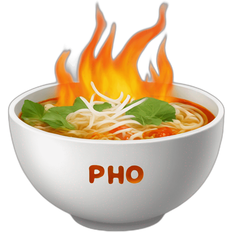 Pho on fire emoji