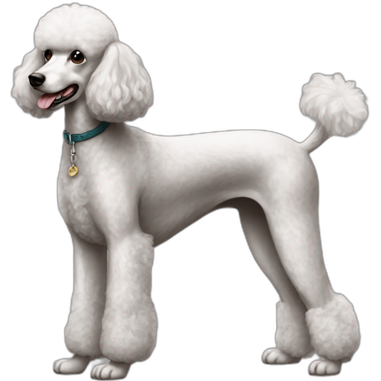 Dog Standart Poodle full body emoji