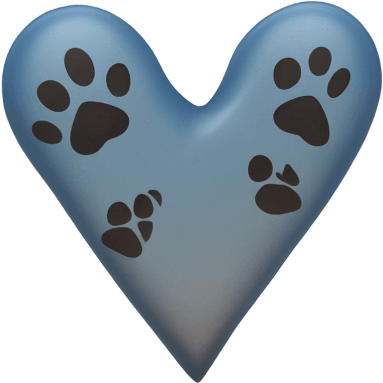 blue heart with paw emoji