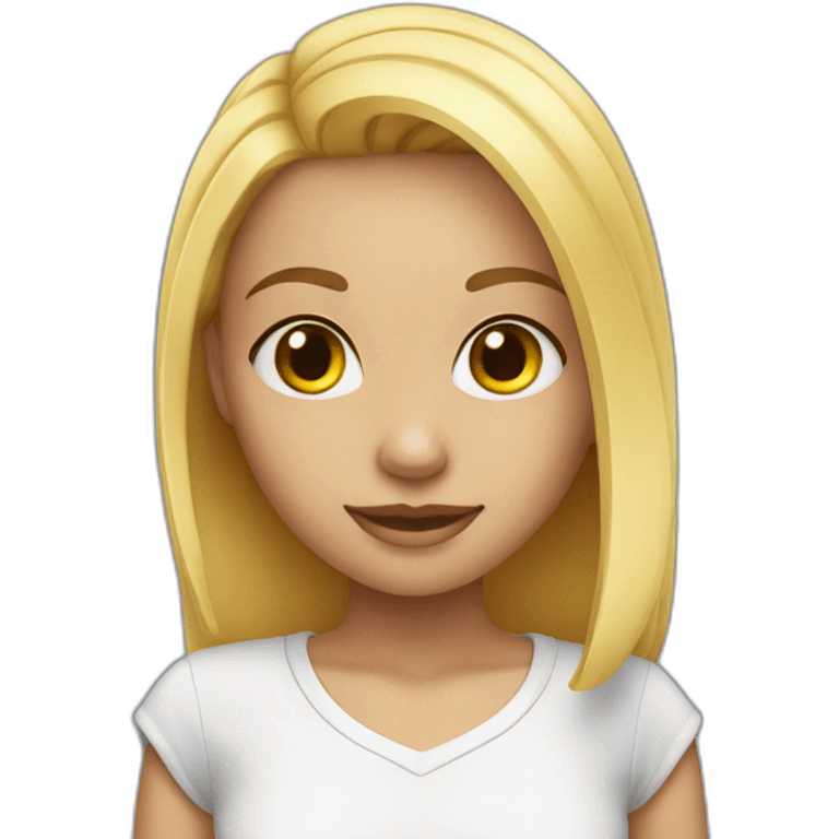 Cute girl blonde emoji