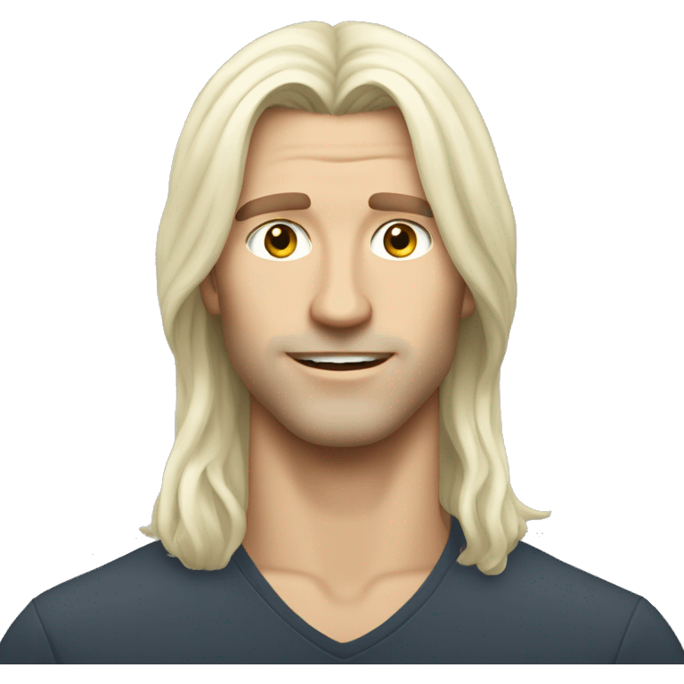 czech hot guy with long whiteish hair emoji