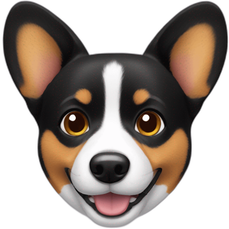 black corgi face emoji