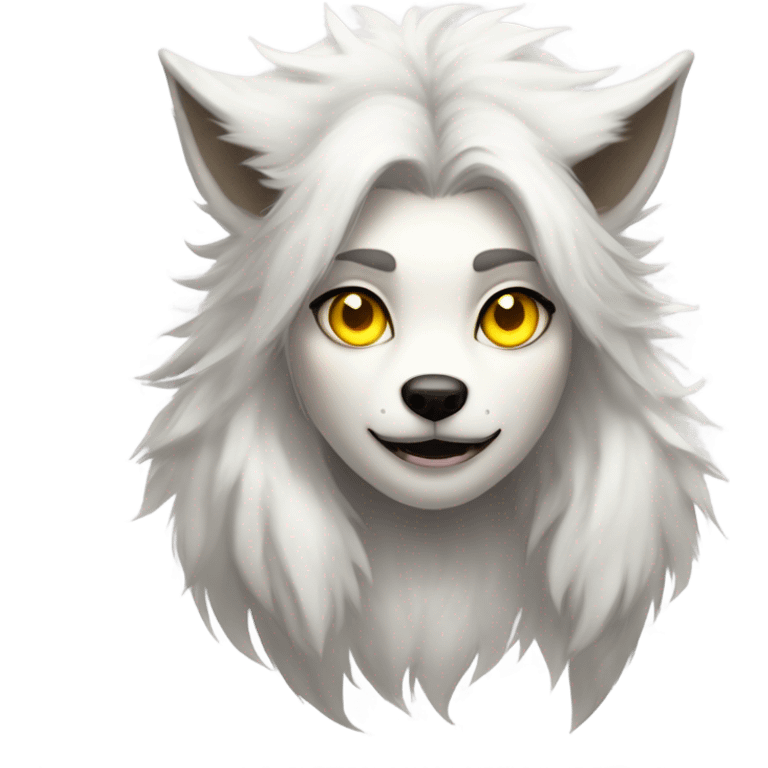 white werewolf girl emoji