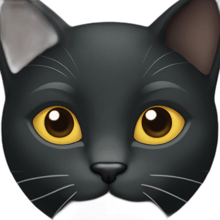 A profile photo of a black cat emoji