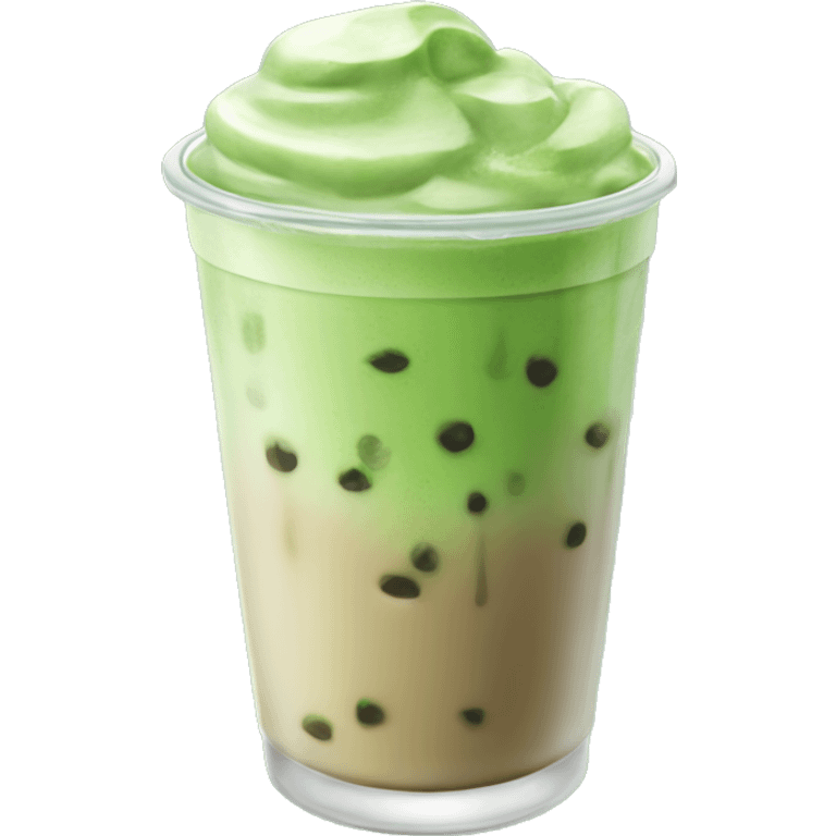 iced matcha latte no foam emoji