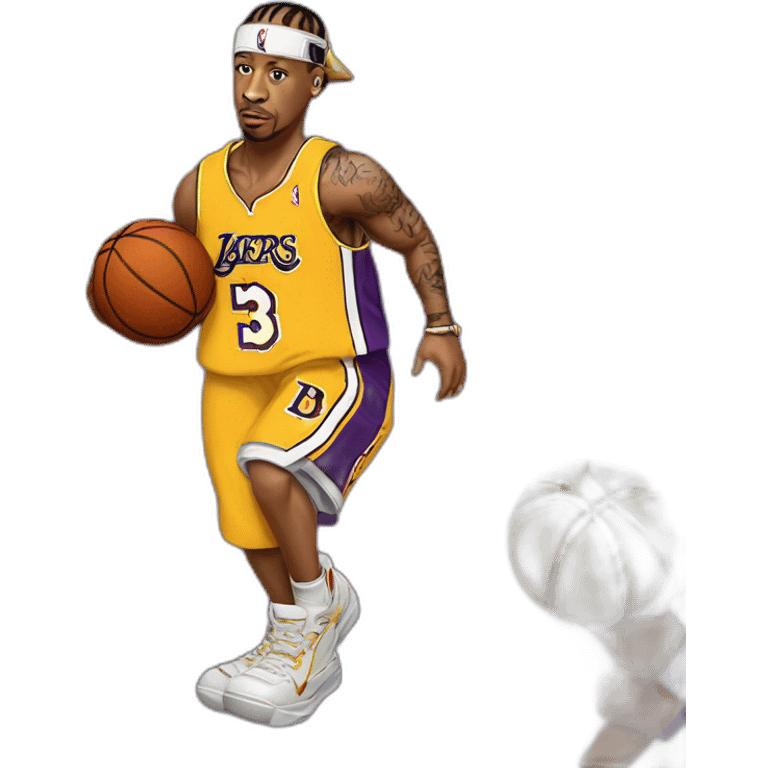 allen iverson with yellow lakers jersey emoji