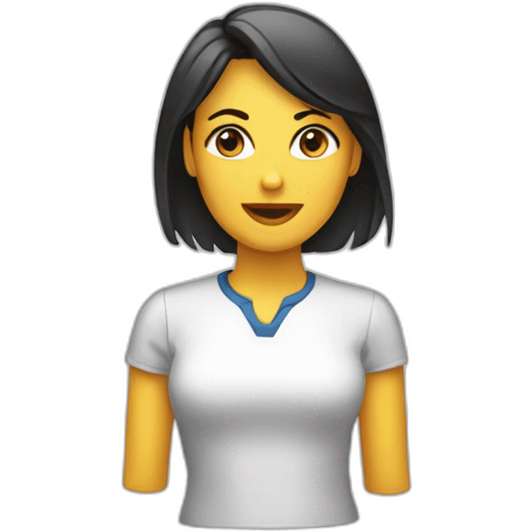 emoji de mujer computadora emoji