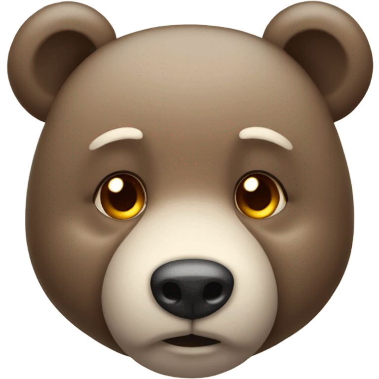 Cute but angry looking bear emoji