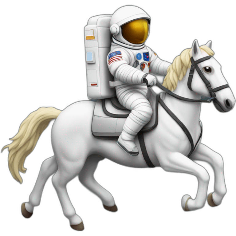 Astronaut riding horse emoji