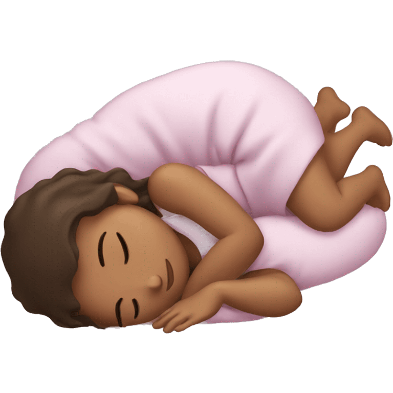 Brunette girl sleeping  emoji