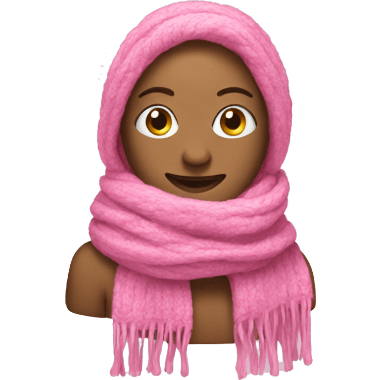 Pink Winter Scarf emoji