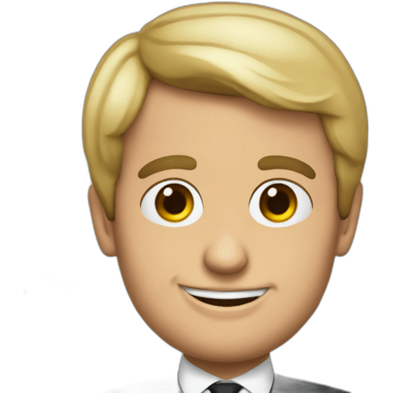 Emanuel Macron with a amburger emoji