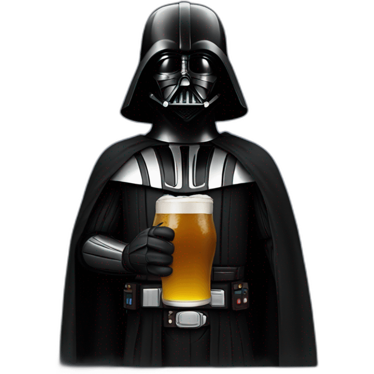 dark vador drinking beer emoji