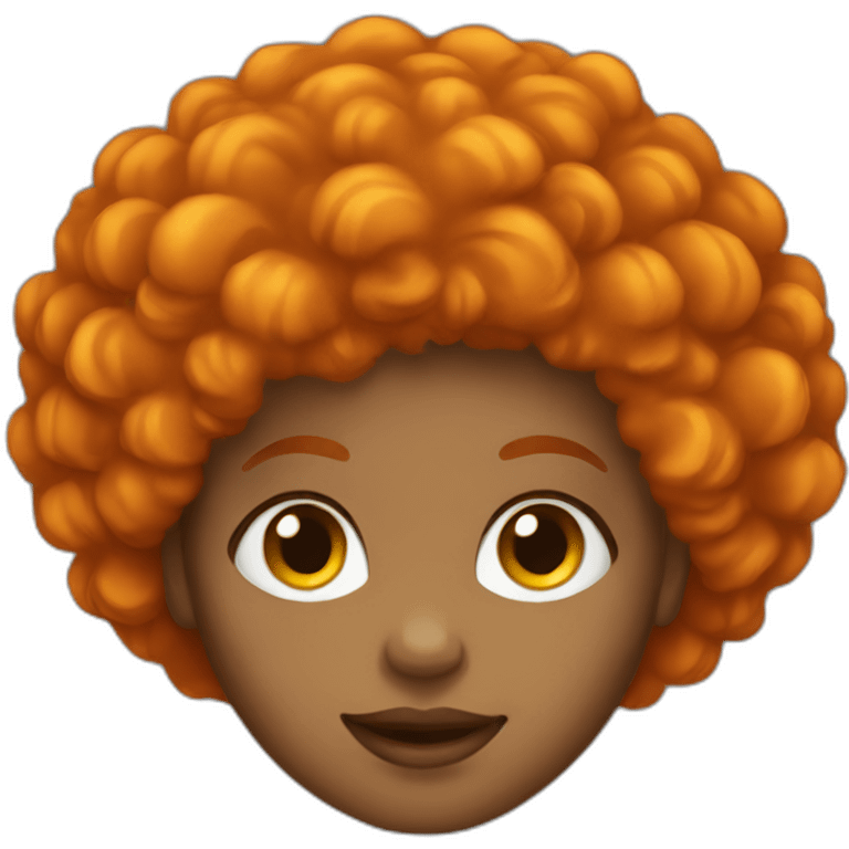 Orange hair Afro girl emoji