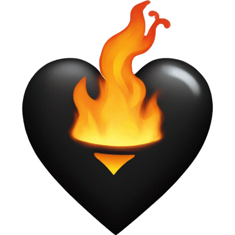 black heart on fire emoji