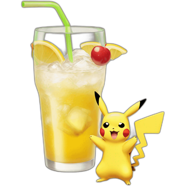 Pikachu drink emoji