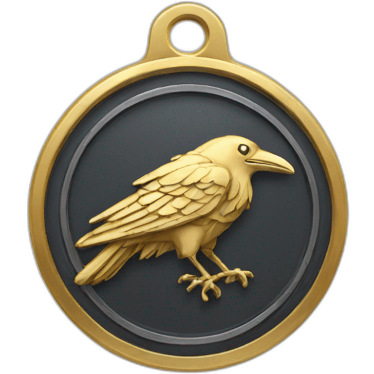 metal raven medal emoji