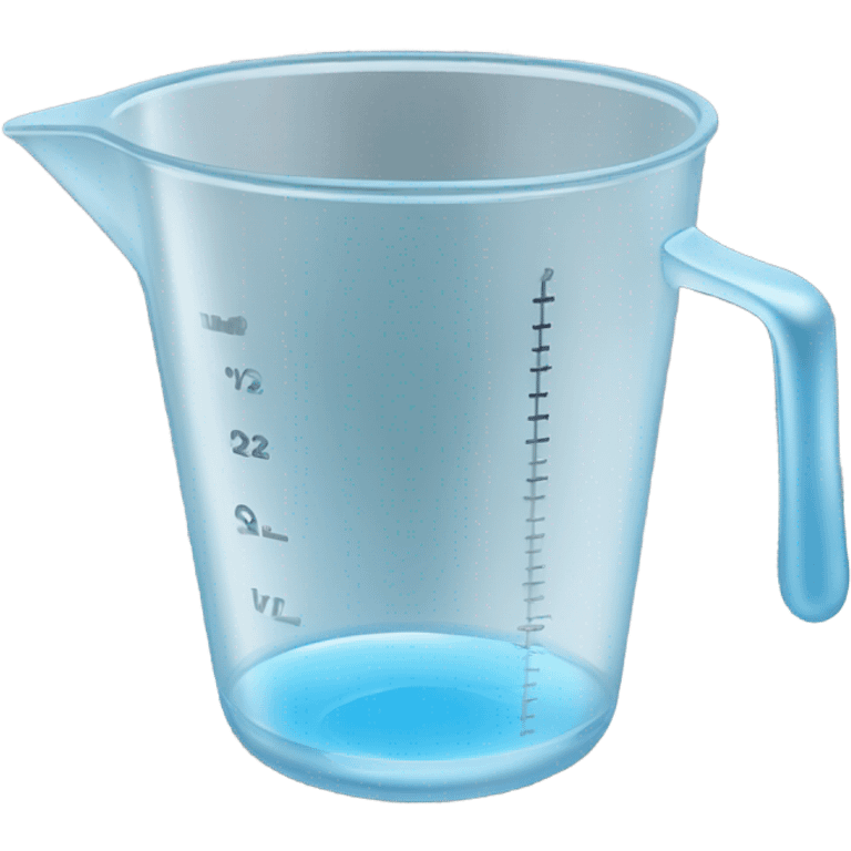 metal measuring cup filled with water emoji